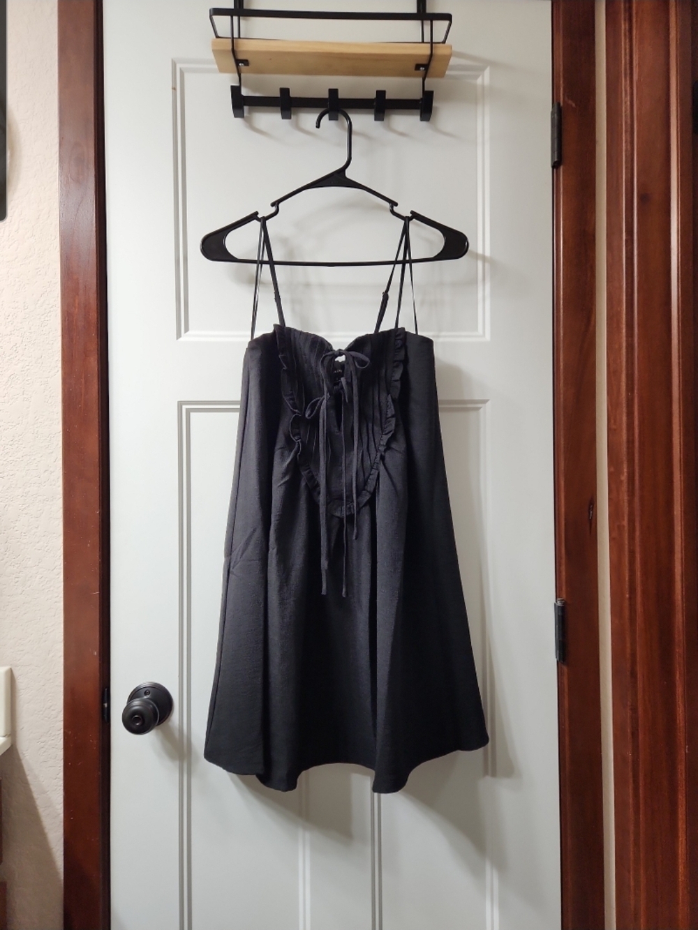 NWT Lumiere Black Tie Baby Doll Dress